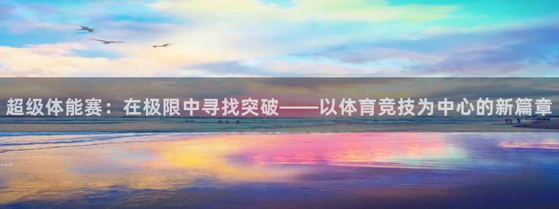 必发官方正版app新能源：超级体能赛：在极限中寻找突